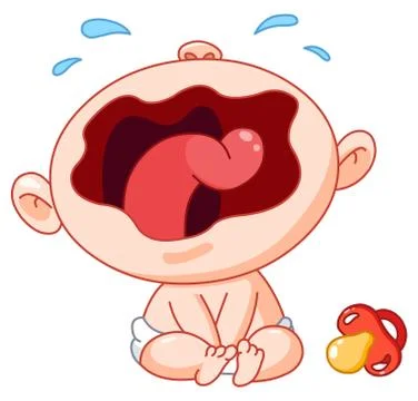 Crying baby Illustrazione stock
