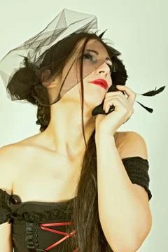 Crying black widow Stock Photos