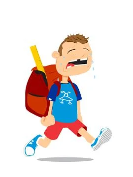 Crying boy Stock Illustration