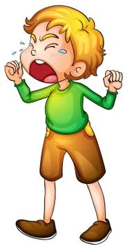 Crying boy Stock Illustration