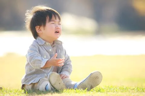 Crying boy Stock Photos