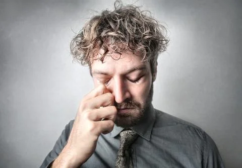 Crying businessman Stock Photos