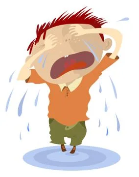Crying child Stockillustratie