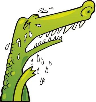 Crying crocodile Stock Illustration