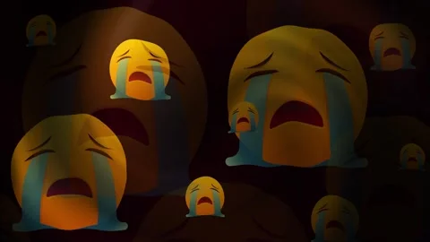 Crying Emoji Backgrounds Loop Stock Footage 309459210