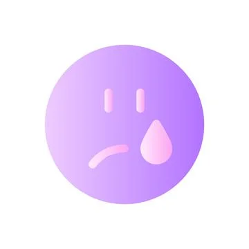 Crying emoji flat gradient two-color ui icon 스톡 일러스트