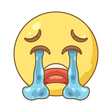 Crying emoji イラスト素材