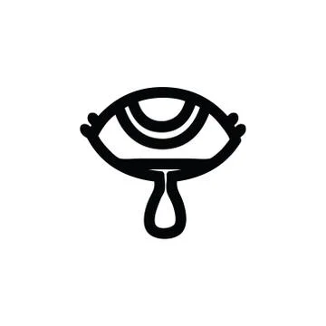 Crying eye icon Illustrazione stock
