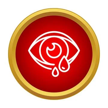 Crying eye icon representing sadness and emotional distress イラスト素材