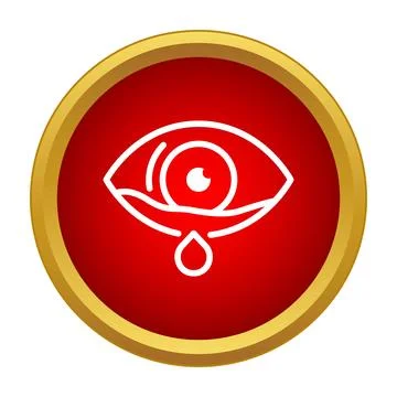 Crying eye icon symbolizing sadness and grief イラスト素材