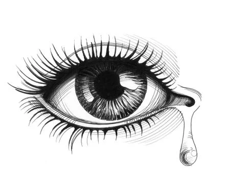 Crying eye Illustrazione stock