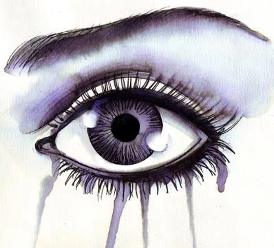Crying eye Illustrazione stock