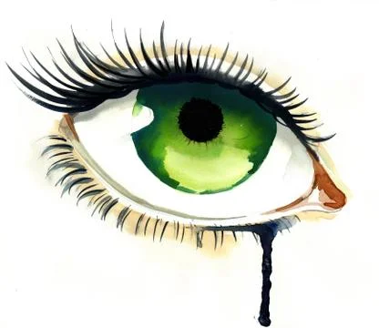Crying eye Illustrazione stock