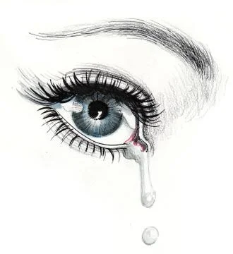 Crying eye Illustrazione stock