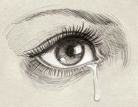 Crying eye Illustrazione stock
