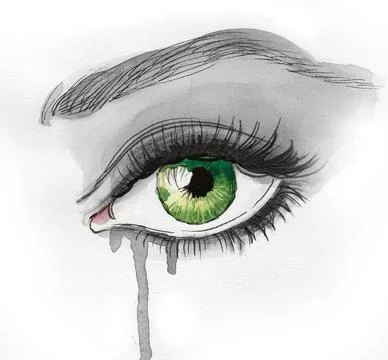Crying eye Stock Illustration