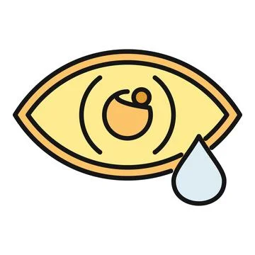 Crying eye shedding a tear representing sadness and grief イラスト素材