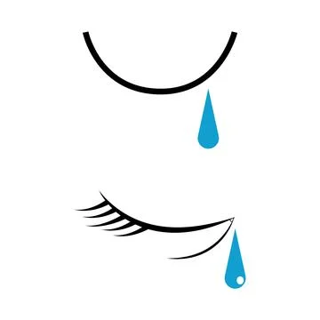 Crying eyes icon 库存插图