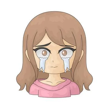 Crying Face illustration Stock Illustration