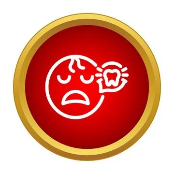 Crying face suffering from severe tooth pain イラスト素材