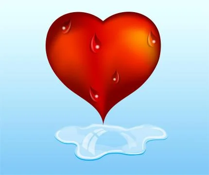 Crying heart. Stock Illustration