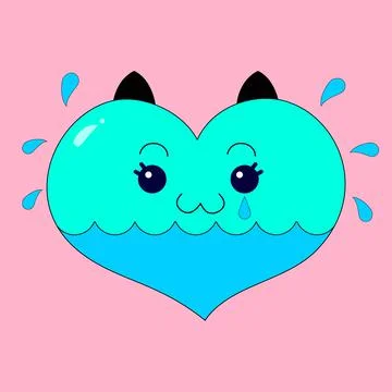 Crying heart Stock Illustration