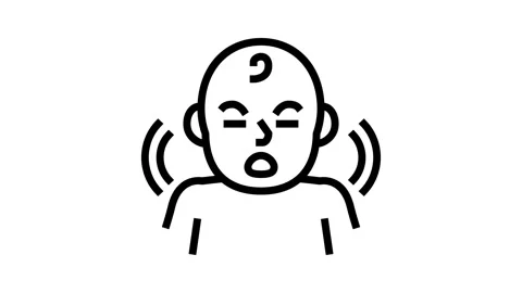 Crying infant line icon animation Vídeos de archivo 326122518