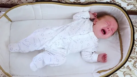 Crying newborn baby Stock Footage 79199204