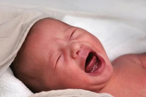 Crying Newborn Stock Photos