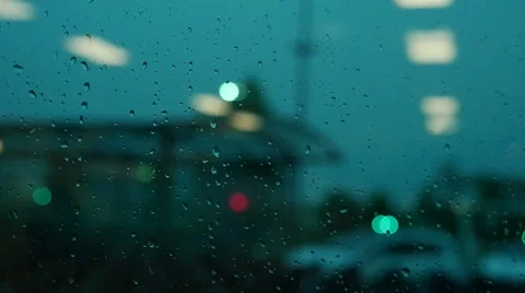 Crying sadness sad. blurred background. water drops on window. rain raining 動画素材 40658004