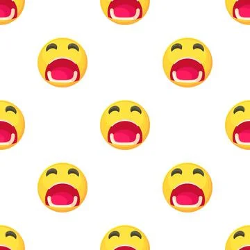 Crying smiley pattern seamless vector Illustrazione stock