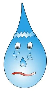 The crying tear Stock Illustration