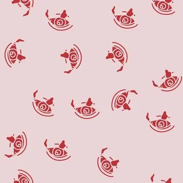 Crying tears sad mood glyph seamless pattern Stock Illustration