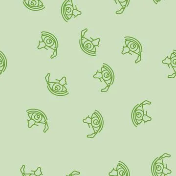 Crying tears sad mood line seamless pattern Stock Illustration