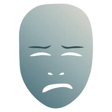 Crying theatrical mask Stock Illustration