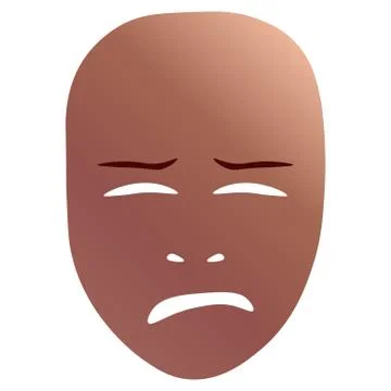 Crying theatrical mask Stock Illustration