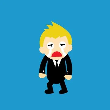 Crying vector cartoon Stock Illustration