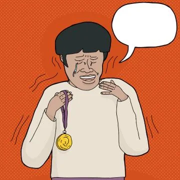 Crying winner Stock Illustration