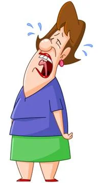 Crying woman Stock Illustration