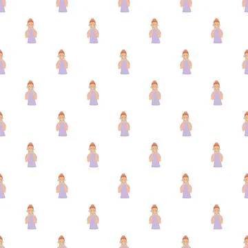 Crying woman seamless pattern showing sadness and depression イラスト素材