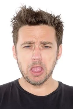 Crying young man Stock Photos