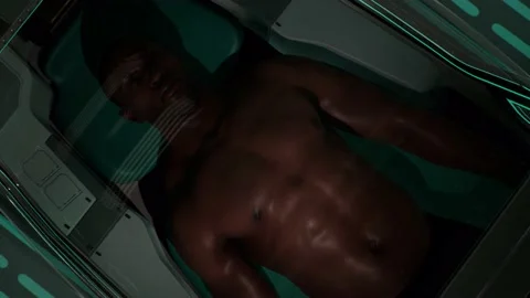 Cryo Pods Activate for Next-Generation Cyber Soldiers Vidéo 147322612