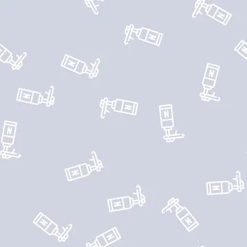 Cryodestruction tool line vector seamless pattern sign Illustrazione stock