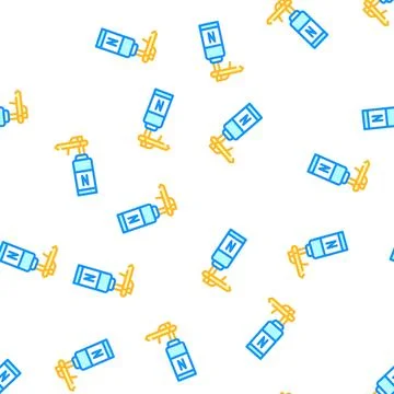 Cryodestruction tool vector seamless pattern sign Stock Illustration