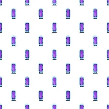Cryogenic capsules seamless pattern for science fiction future Stock Illustration