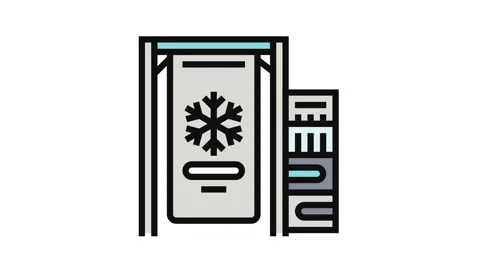 Cryogenic cooling system quantum computer color icon animation Stock Footage 326115930