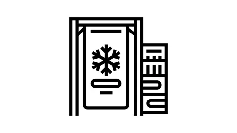 Cryogenic cooling system quantum computer line icon animation Stock Footage 326123189