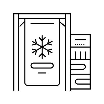 Cryogenic cooling system quantum computer line icon vector illustration イラスト素材