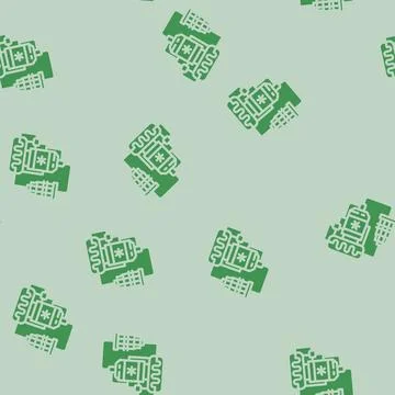 Cryogenic cooling system quantum computer glyph vector seamless pattern イラスト素材