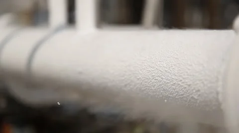 Cryogenic freezing pipes Stock Footage